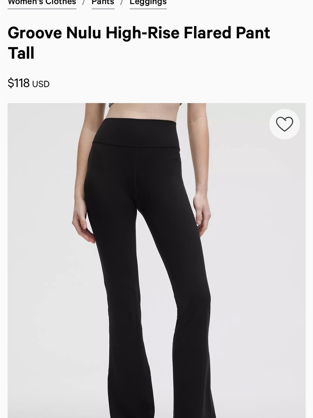 Lululemon High-Rise Black Flared Leggings
